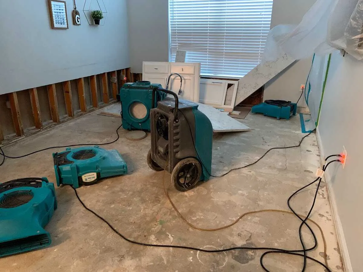 Dehumidifier in flood-cut room for Water Extraction & Removal in Anthony